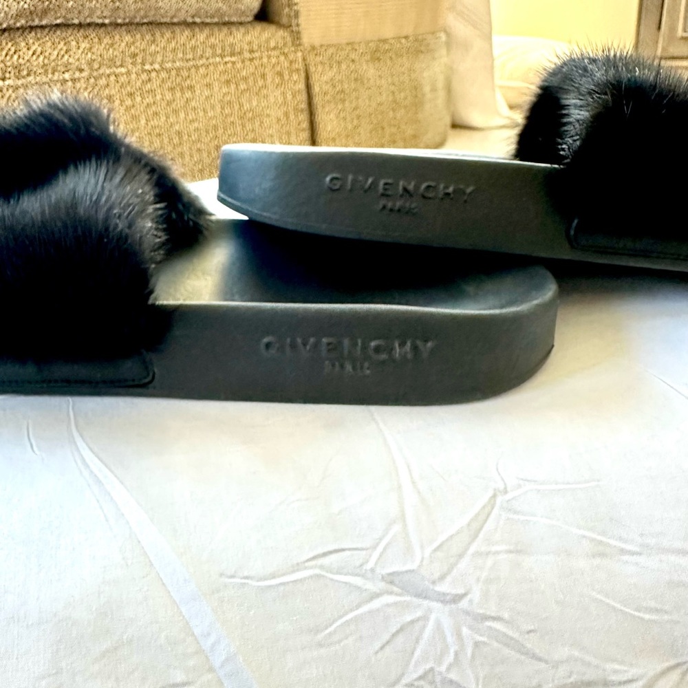 Givenchy Mink Slides. Size 37 (Us Size 7). Authen… - image 4